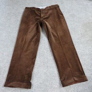Polo Ralph Lauren Pants 40 x 29 Brown Corduroy Straight Cuffed